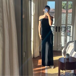 REVOLVE Drop Waist Knit Black Maxi Dress